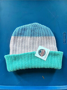 Color Block Knit Beanie NWT